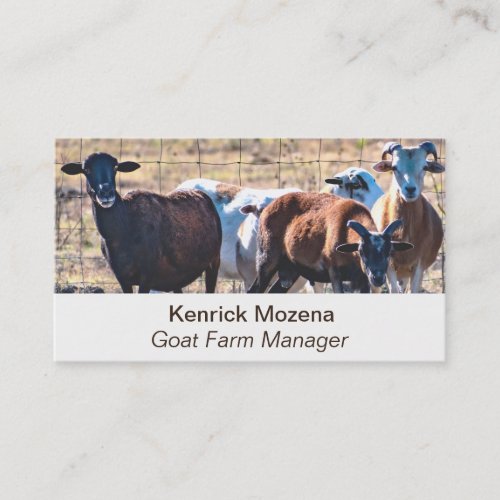 Editable Goat Farmer Butcher Business Card