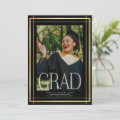 Editable Gold Border High School Photo Graduation Announcement | Zazzle