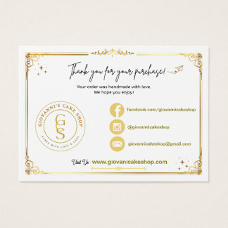 Editable Gold Thank you Card