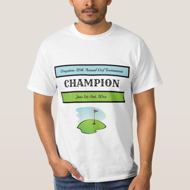Editable Golf Champion T-Shirt (Front)