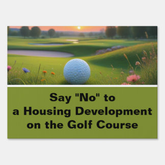 Editable Golf Yard Sign