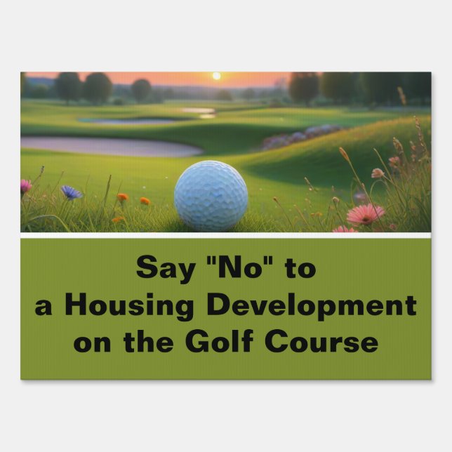 Editable Golf Yard Sign (Front)