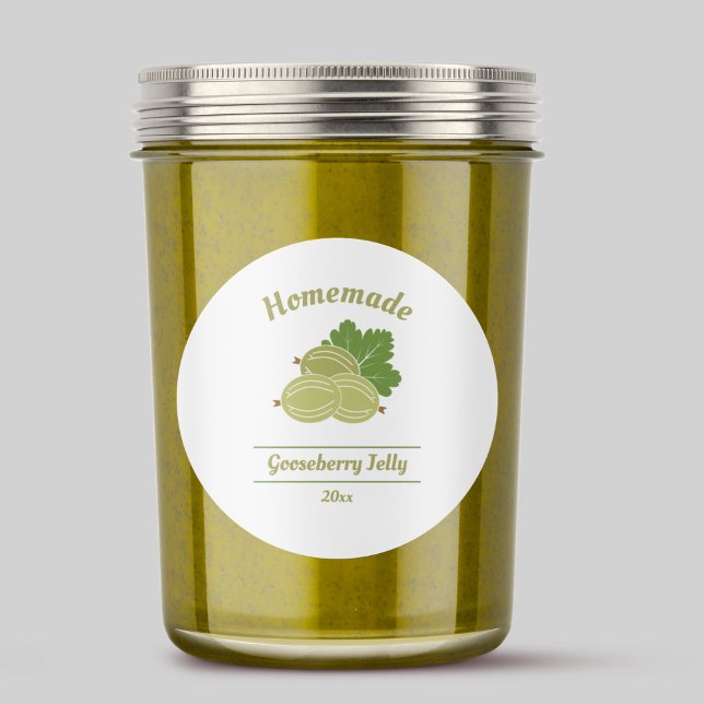 Editable Gooseberry Jelly Label Sticker (Gooseberry Jelly Label Sticker)