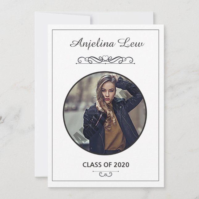 Editable Graduation Announcement and Invitation (Front)