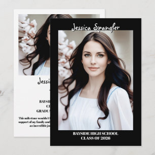 Editable Graduation Announcement - Double Sided