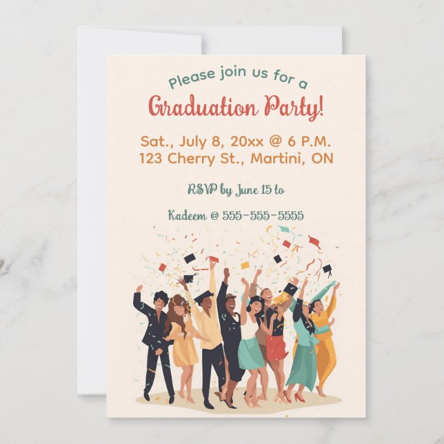 Editable Graduation Party Invitation (Front)