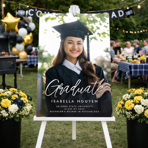 Editable Graduation Sign, Add Your Photo Foam Board