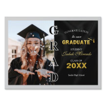 Editable Graduation Yard Sign, Outdoor Graduation 