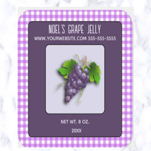 Editable Grape Jelly Square Sticker