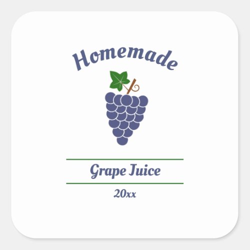 Editable Grape Juice Label Sticker