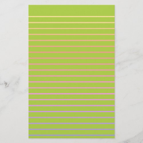 Editable Green Decorative Lined Stationery Paper