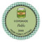 Editable Green Gingham Pickles Label Stickers