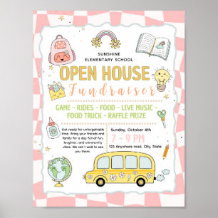 Editable groovy fundraiser flyer poster