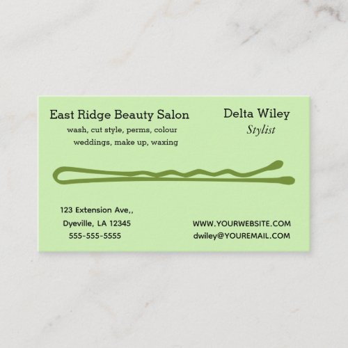 Editable Hair and Beauty Salon Business Card