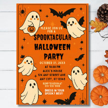 Editable Halloween Birthday Invitation, Halloween