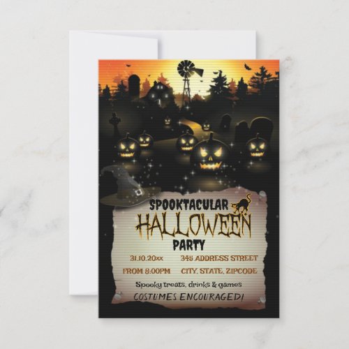 Editable Halloween Costume Party Invitation