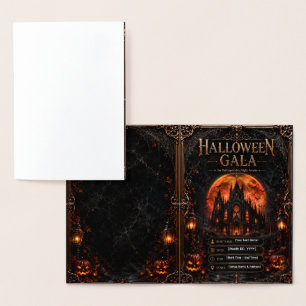 Editable Halloween Gala Invitation Gothic