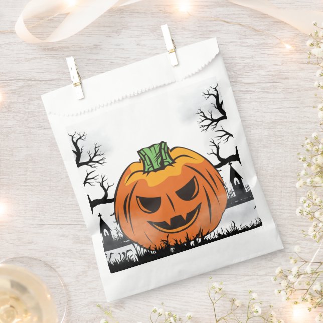 Editable Halloween Invitation, Halloween Party  Favor Bag (Clipped)