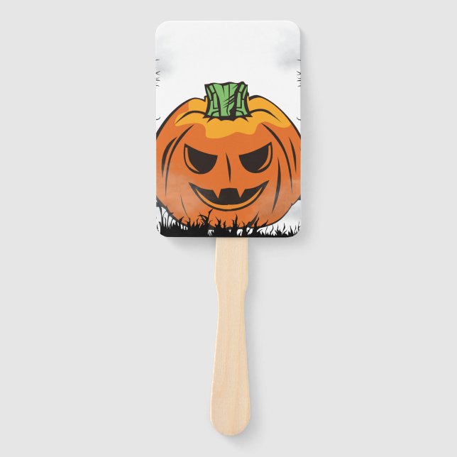 Editable Halloween Invitation, Halloween Party  Hand Fan (Front)