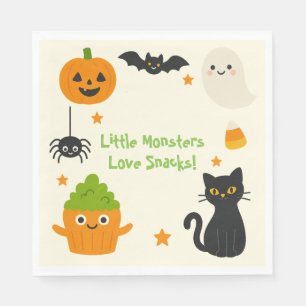 Editable Halloween – Little Monster Bash -  Napkins