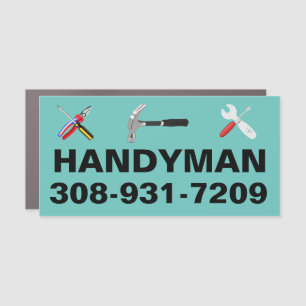 Editable Handyman Business Custom Car Magnet