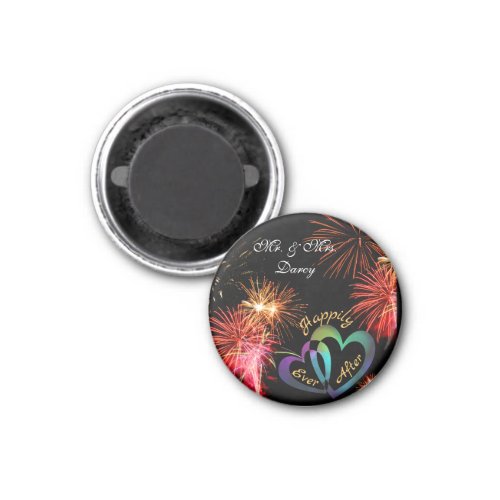 Editable _ Happily Ever After with Fireworks Magnet
