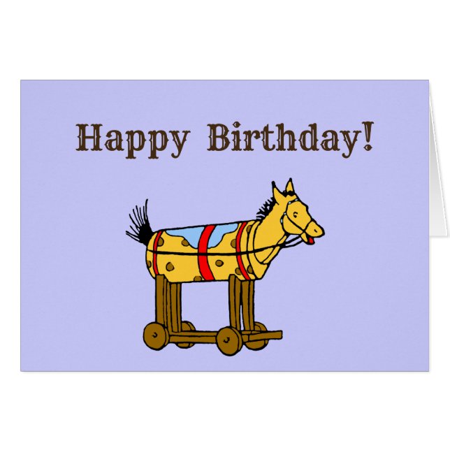 Editable Happy Birthday Vintage Toy Card (Front Horizontal)