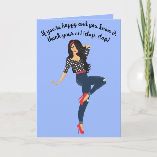 Editable Happy Divorce Day Card