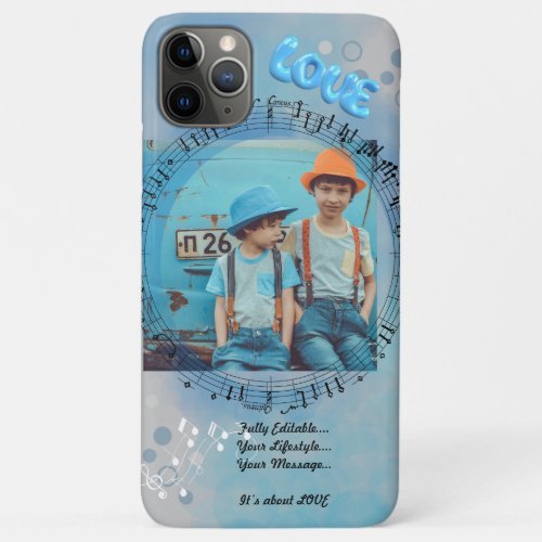 Editable Happy Family Photo Card iPhone 11 Pro Max Case