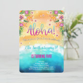Editable Hawaiian Birthday Kids Invitation | Zazzle