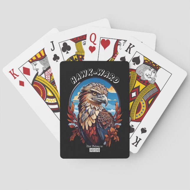 Editable Hawk-Ward Classic Playing Cards (Back)