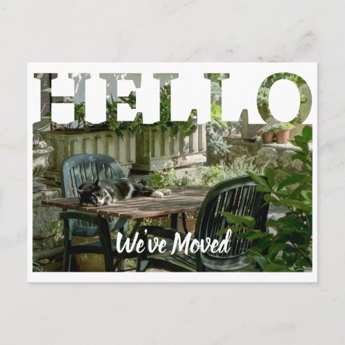 Editable Hello Neighbor, New Address, intro Announcement Postcard