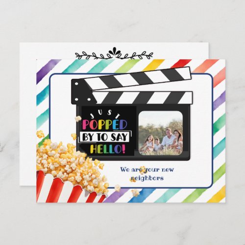 Editable Hello Neighbor  New Address intro Announcement Postcard