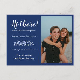 Editable Hello Neighbor, New Address, intro Announcement Postcard