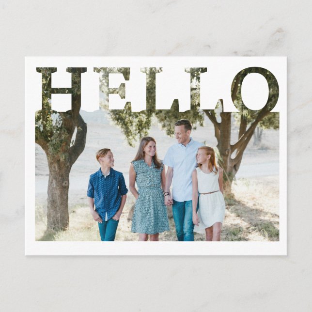 Editable Hello Neighbor,  New Address, intro Announcement Postcard (Front)