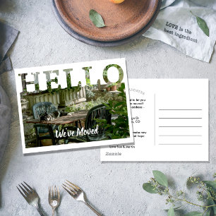 Editable Hello Neighbor, New Address, intro Announcement Postcard