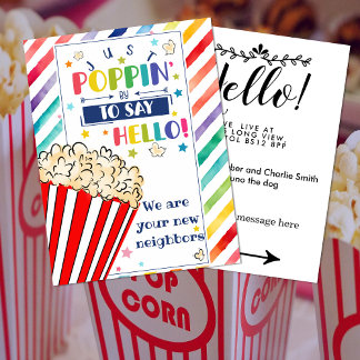 Editable Hello Neighbor,  New Address, intro Announcement Postcard