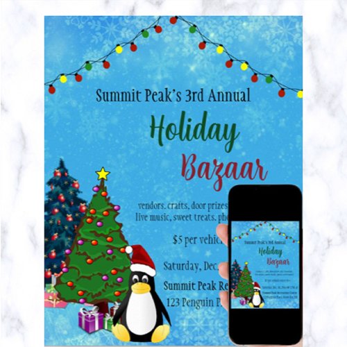 Editable Holiday Bazaar Poster