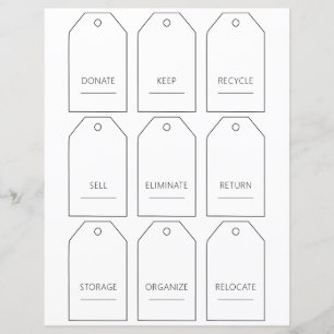 Editable Home Decluttering Tag Set