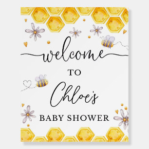 Editable Honey Bee Baby Shower Welcome Sign,Sweet Foam Board