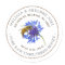 Editable Honey Product Blue Flower Bee Label