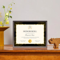 Editable Honor Roll Certificate Template Award