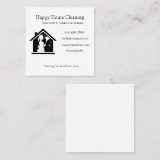 Editable House Cleaning Business Card