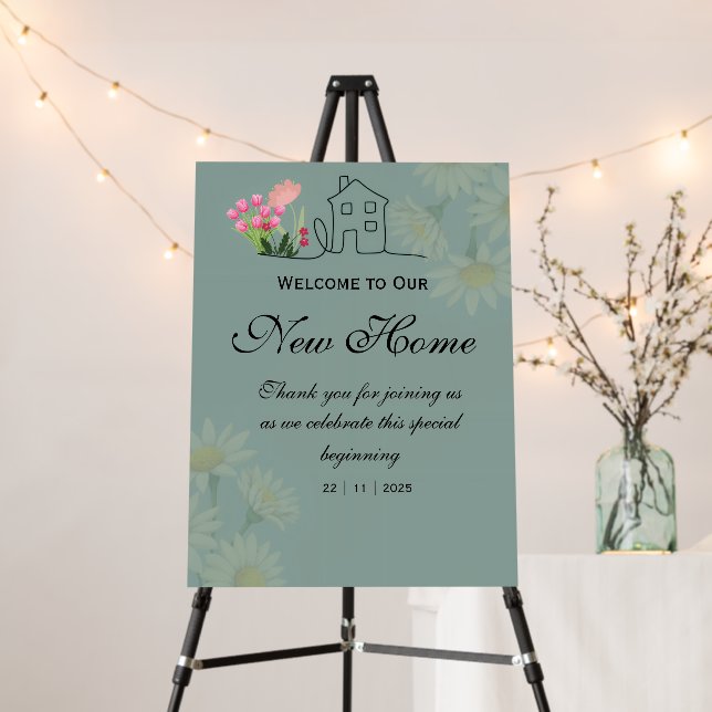 Editable Housewarming Welcome Sign (In Situ (Stand))