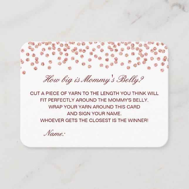 Editable How Big is Mommy's Belly Card (Front)