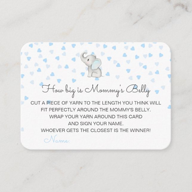 Editable How Big is Mommy's Belly Card (Front)