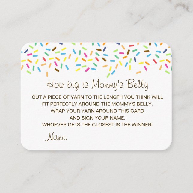 Editable How Big is Mommy's Belly Card (Front)