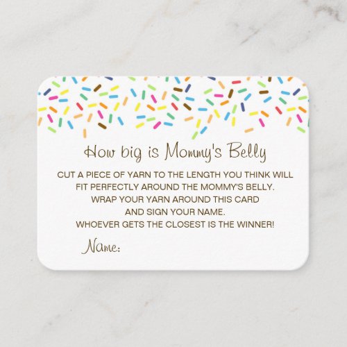 Editable How Big is Mommys Belly Card
