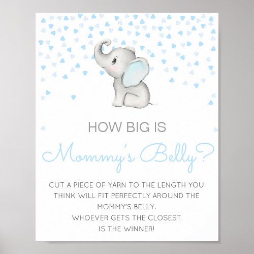 Editable How Big is Mommys Belly Game Poster