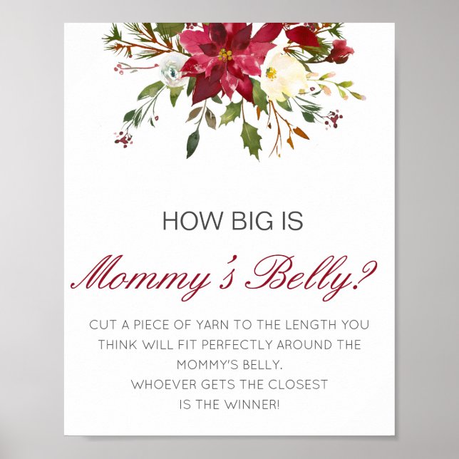 Editable How Big is Mommy's Belly Game Poster (Front)